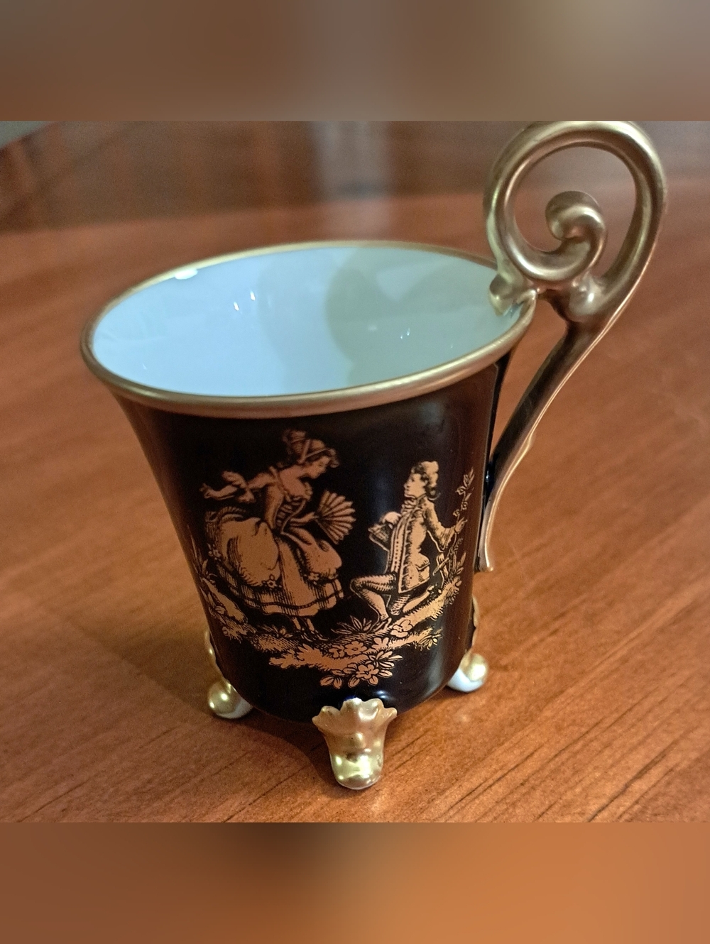 Vintage Bavaria Waldershof Germany 22 Karat Gold  Echt Cobalt Cup